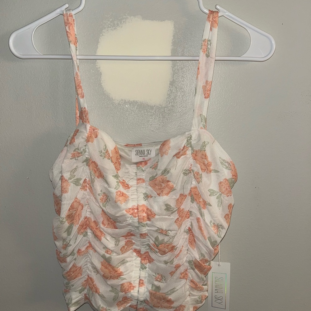 Floral Camisole - Orange and Green